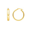 Small Wedding Hoops in 14K Yellow Gold, view 2