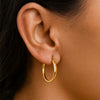 Small Wedding Hoops in 14K Yellow Gold, view 4