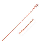 14k Rose Gold Diamond Cut Round Wheat Chain (1.20 mm), view 11