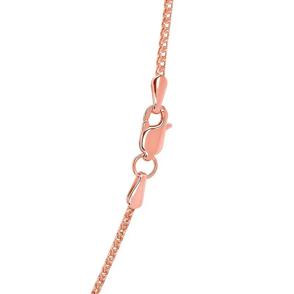 14k Rose Gold Diamond Cut Round Wheat Chain (1.20 mm), view 16