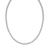Sterling Silver Rhodium Plated Lite Square Byzantine Chain (4.80 mm), view 2