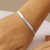 14K White Gold Super Flex Herringbone Bracelet (4.60 mm), view 2