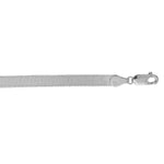 14K White Gold Super Flex Herringbone Bracelet (4.60 mm), view 4