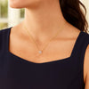 14K Yellow Gold Mini Diamond N Initial Pendant Necklace, view 4