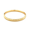 14k Yellow Gold Diamond Cut Design Dome Motif Childrens Bangle (5.50 mm)