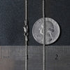 18k White Gold Round Wheat Chain (1.40 mm)