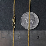 14k Yellow Gold Square Wheat Chain (1.80 mm), view 12