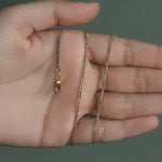 14k Yellow Gold Square Wheat Chain (1.80 mm), view 3