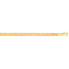 Sterling Silver Yellow Gold Plated Imperial Herringbone Chain (3.40 mm), view 3