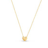 14K Yellow Gold High Polish Scribbles Heart Necklace, view 2