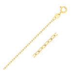14k Yellow Gold Faceted Cable Link Chain (1.2 mm), view 5
