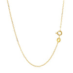 14k Yellow Gold Faceted Cable Link Chain (1.2 mm), view 3