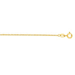 14k Yellow Gold Faceted Cable Link Chain (1.2 mm), view 8