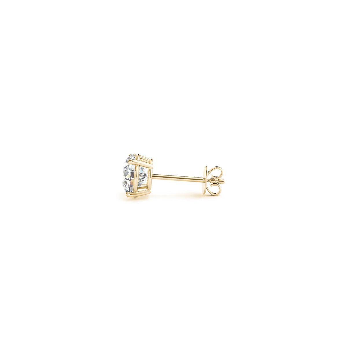 1 cttw Certified IGI Lab Grown Round Diamond Earrings 14K Yellow Gold (G/VS2), view 2