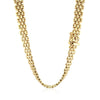 14K Yellow Gold Fancy Polished Multi-Row Panther Link Necklace, view 3