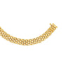 14K Yellow Gold Fancy Polished Multi-Row Panther Link Necklace, view 4