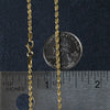 10k Yellow Gold Solid Diamond Cut Rope Chain (2.50 mm)
