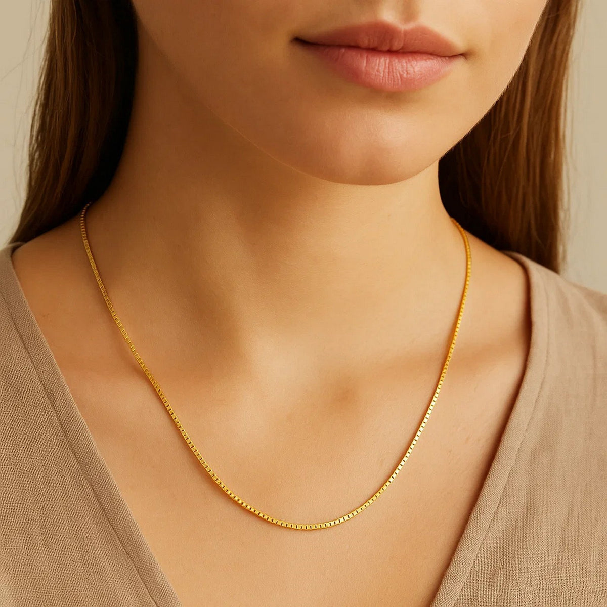 14k Yellow Gold Classic Box Chain (0.60 mm) (Style 60170), view 13