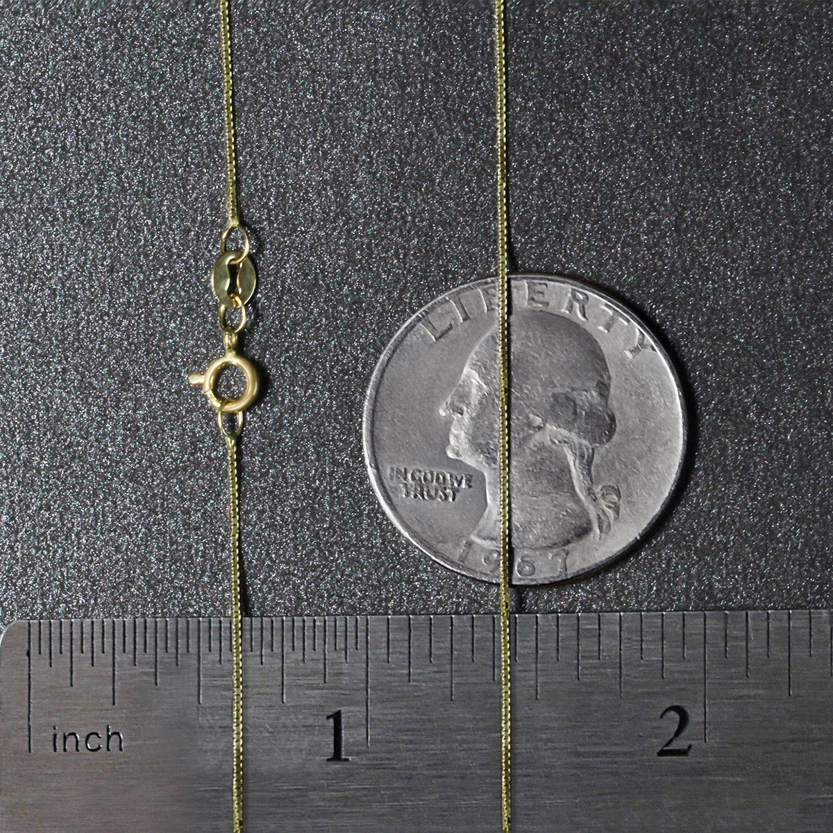14k Yellow Gold Classic Box Chain (0.60 mm) (Style 60170), view 18
