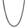 Sterling Silver Black Ruthenium Plated Oval Link Chain (5.60 mm), view 2