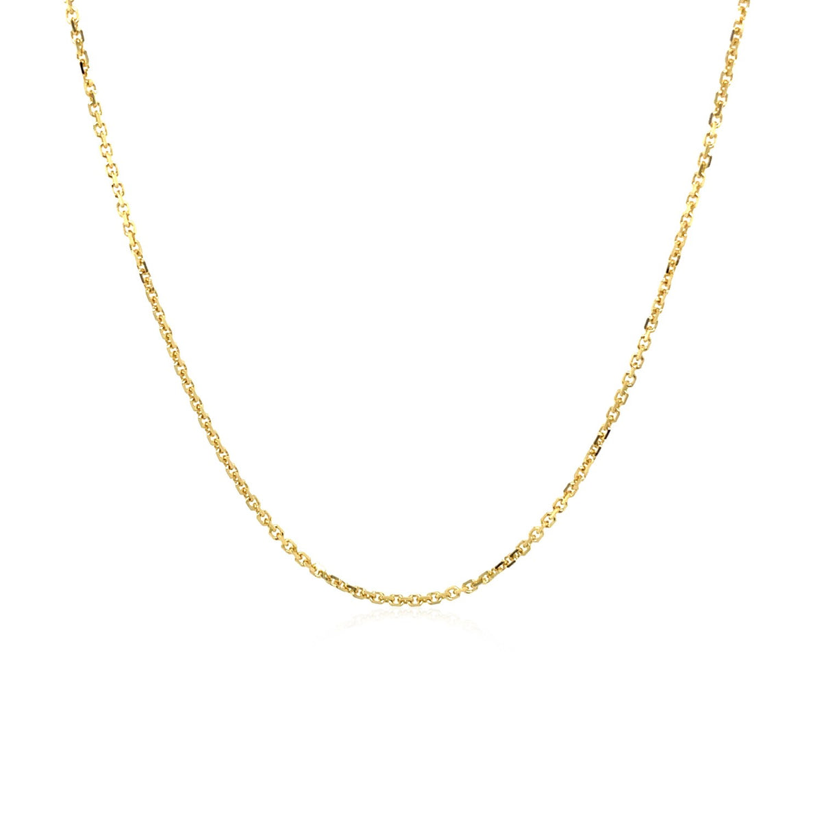 10k Yellow Gold Adjustable Cable Chain (1.10 mm), view 2