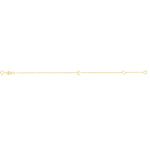 14K Yellow Gold Mini Initial E Bracelet, view 2