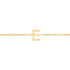 14K Yellow Gold Mini Initial E Bracelet, view 3