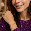 14K Yellow Gold Mini Initial E Bracelet, view 4