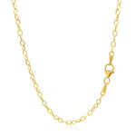 14k Yellow Gold Pendant Chain with Textured Links (2.50 mm), view 6