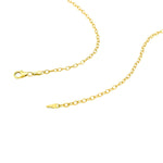 14k Yellow Gold Pendant Chain with Textured Links (2.50 mm), view 7