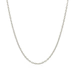 14k White Gold Oval Cable Link Chain (1.50 mm), view 23