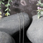 14k White Gold Oval Cable Link Chain (1.50 mm), view 30