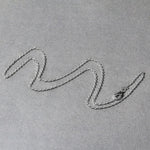14k White Gold Oval Cable Link Chain (1.50 mm)