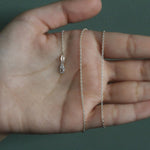 14k White Gold Oval Cable Link Chain (1.50 mm), view 9