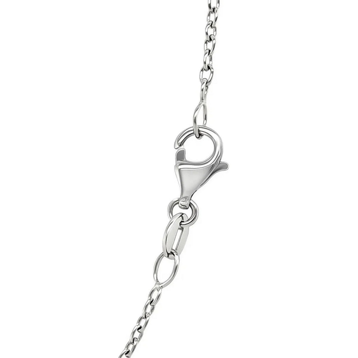 14k White Gold Oval Cable Link Chain (1.50 mm), view 29