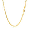 18k Yellow Gold Diamond Cut Cable Link Chain (2.60 mm)