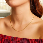 14k Yellow Gold Singapore Chain (1.10 mm), view 8