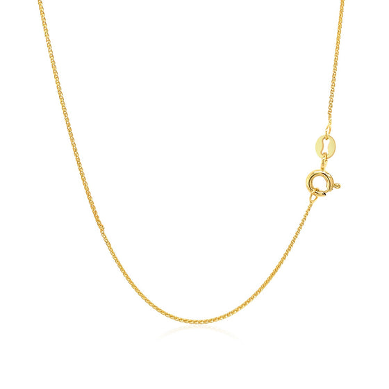 14k Yellow Gold Diamond Cut Round Wheat Chain (0.60 mm)