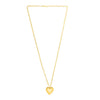 Sterling Silver Gold Plated Large Puffed Heart Long Necklace