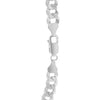 Rhodium Plated Sterling Silver Curb Style Chain (7.90 mm), view 4