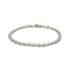 14K White Gold Heart Bracelet (3.00 mm), view 2