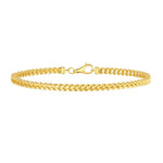 14K Yellow Gold Square Franco Bracelet (4.40 mm), view 2