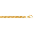 14K Yellow Gold Square Franco Bracelet (4.40 mm), view 4