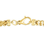 14K Yellow Gold Square Franco Bracelet (4.40 mm), view 5