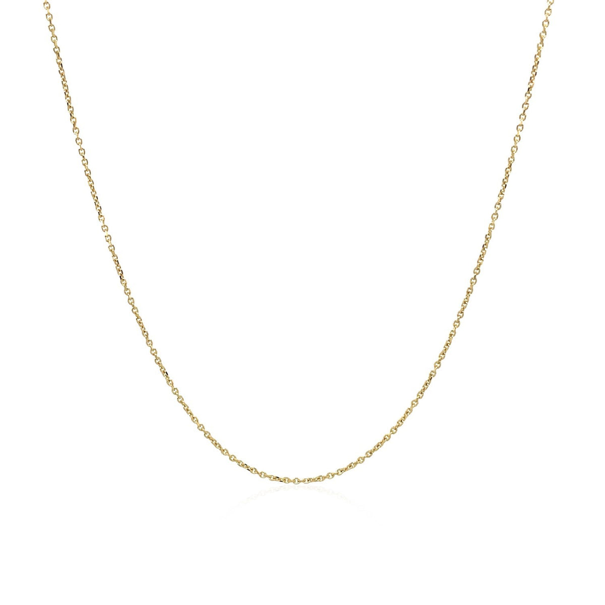 10k Yellow Gold Cable Link Chain (0.50 mm), view 2
