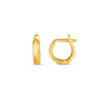 14K Yellow Gold Textured Huggie Hoops (3x10.00 mm)