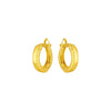 14K Yellow Gold Textured Huggie Hoops (3x10.00 mm), view 2