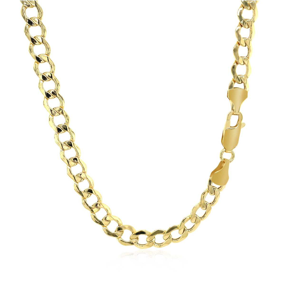 14k Yellow Gold Curb Chain (5.30 mm), view 23