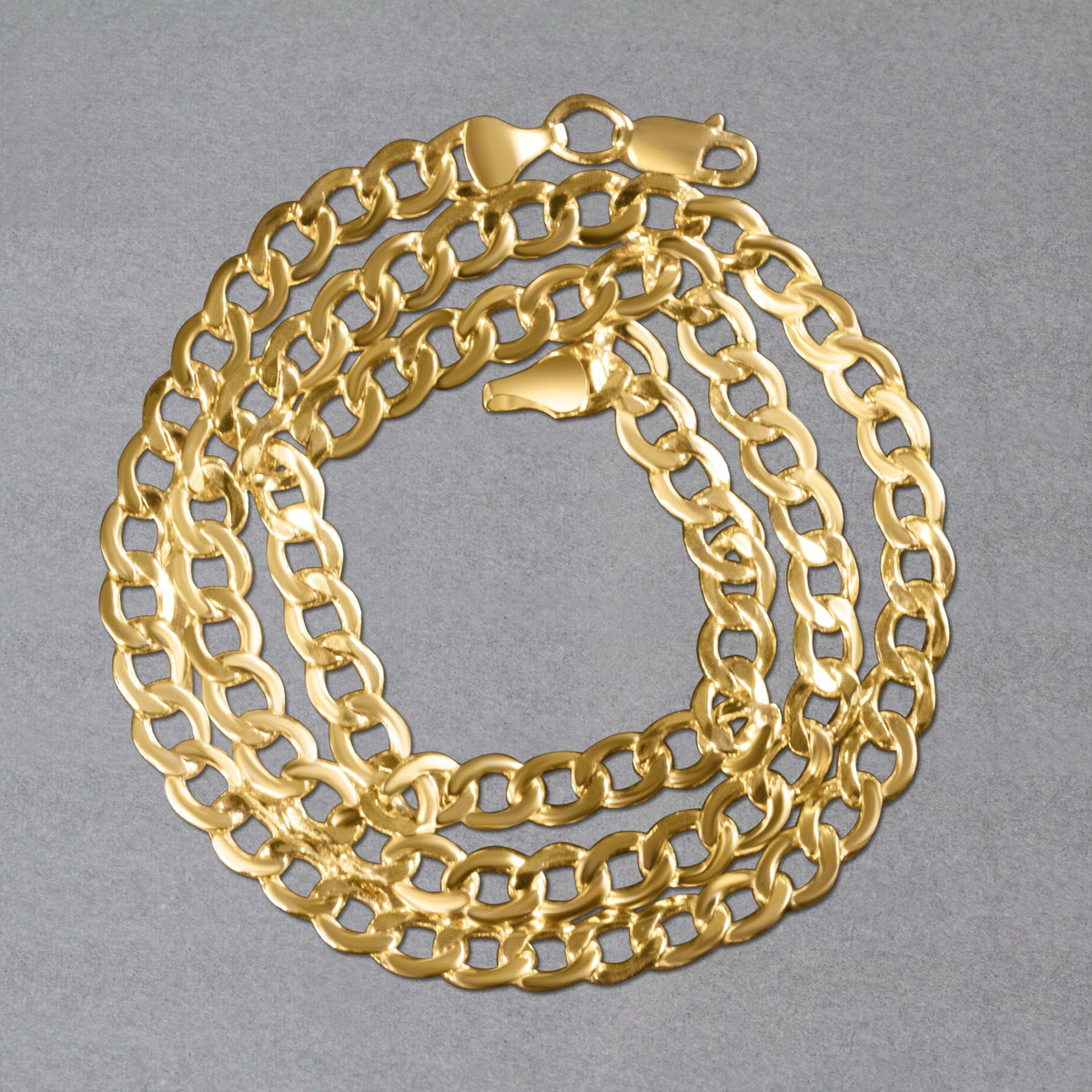 14k Yellow Gold Curb Chain (5.30 mm), view 21