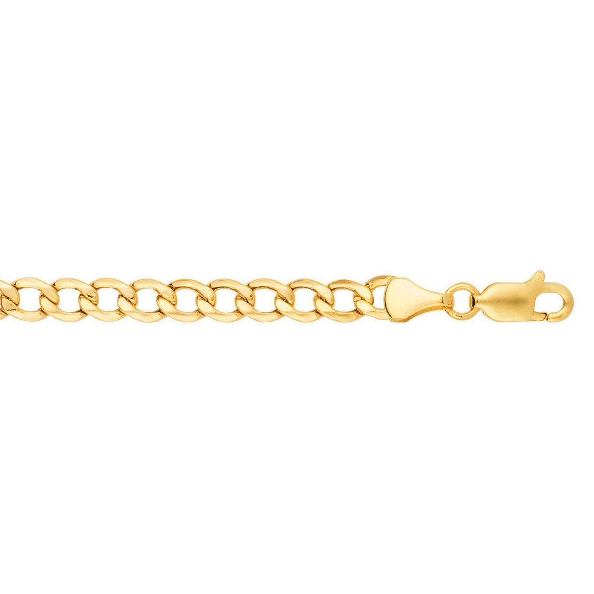 14k Yellow Gold Curb Chain (5.30 mm), view 7